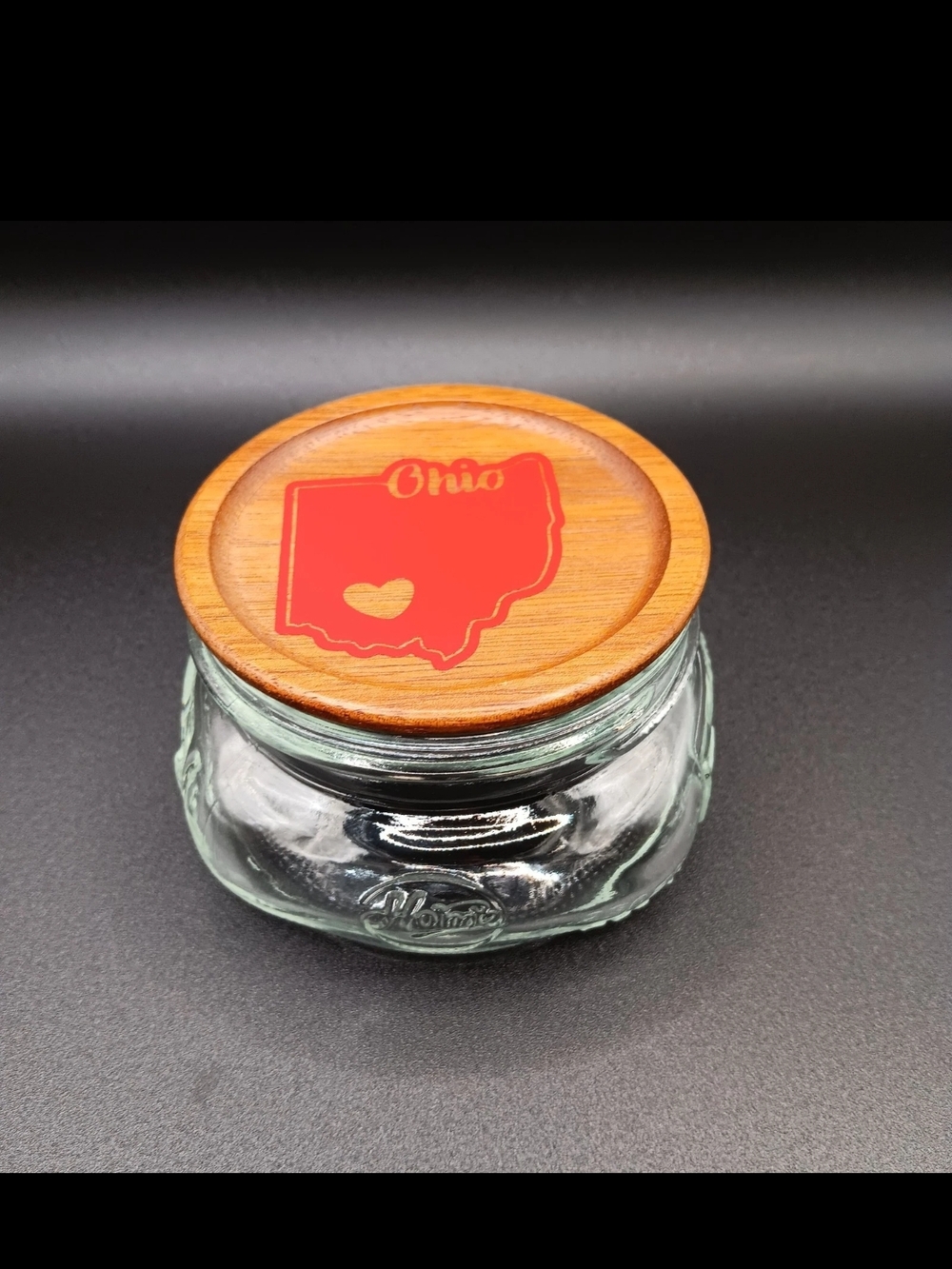 Mason Ohio Home Storage Jar with Airtight Wood Lid 125 ml